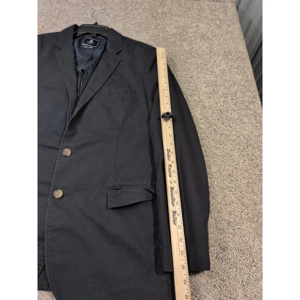 J.Crew Mens Navy‎ Blue Cotton Blazer Sport Coat 42R Two-Button Notch Lapel